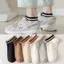 Tất vớ cổ cao cổ thấp trắng đen nữ nam phong cách Hàn Quốc chất cotton mềm mại thoáng khí thấm hút mồ hôi ABICA TN075