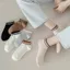 Tất vớ cổ cao cổ thấp trắng đen nữ nam phong cách Hàn Quốc chất cotton mềm mại thoáng khí thấm hút mồ hôi ABICA TN075