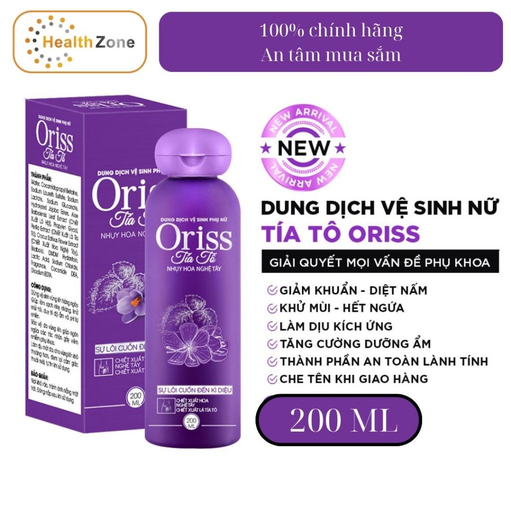 Dung Dịch Vệ Sinh Nữ Oriss Tía Tô 200ml | Shopee Việt Nam