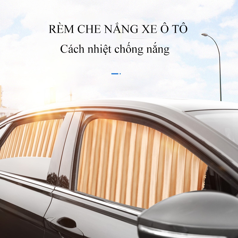 Rèm che nắng xe ô tô COACE Bộ rèm vải che nắng cách nhiệt gắn cửa sổ xe ...