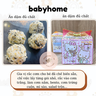 Gói gia vị rắc cơm ăn dặm cho bé Hello Kitty gói đủ vị Nhật Bản