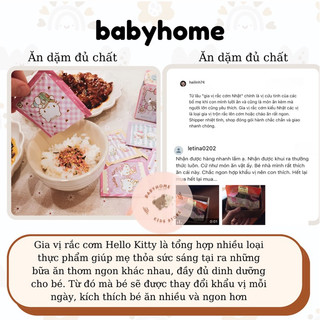 Gói gia vị rắc cơm ăn dặm cho bé Hello Kitty gói đủ vị Nhật Bản