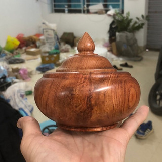 Gạt tàn gỗ Hương cao cấp - hàng Kỹ đẹp tiện thủ công có nắp đậy giá tại xưởng Nhị Khê