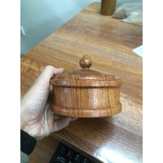 Gạt tàn gỗ Hương cao cấp mẫu trụ có nắp đậy sang trọng tiện lợi Giá tại xưởng làng nghề tiện Nhị Khê
