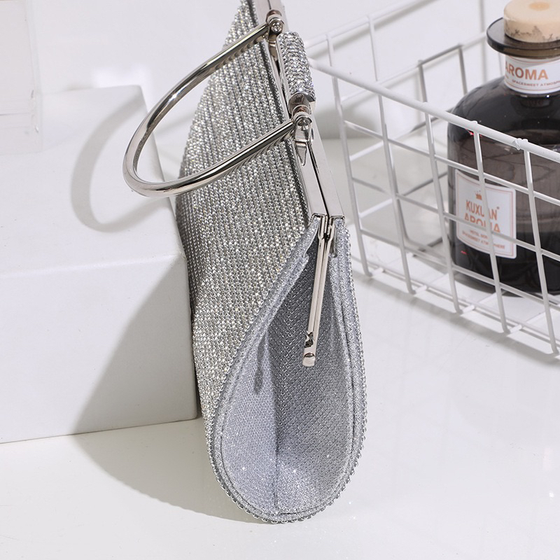 Ví dự tiệc nữ, clutch cầm tay đính đá sang trọng - V11