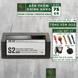 Sáp vuốt tóc PATRICKS S2 Shine Finish | Medium Hold - 85gr
