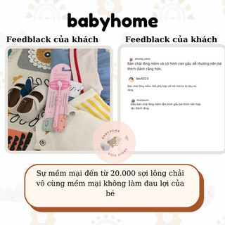 CHÍNH HÃNG BÀN CHẢI ĐÁNH RĂNG NHẬT Bàn chải tập đánh răng cho bé, chải sạch răng và matxa nướu an toàn cho bé