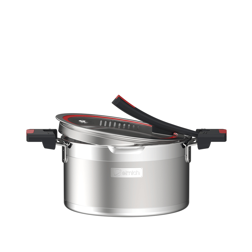 Bộ nồi Inox liền khối Elmich Milano EL-8093 size 16, 18, 22, chảo 26cm