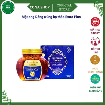 Mật Ong Đông Trùng Hạ Thảo Extra Plus 500gr - Làm Giảm Huyết Áp Và Tăng Cường Tuần Hoàn Máu ,Phục Hồi Sinh Lực, cona sho