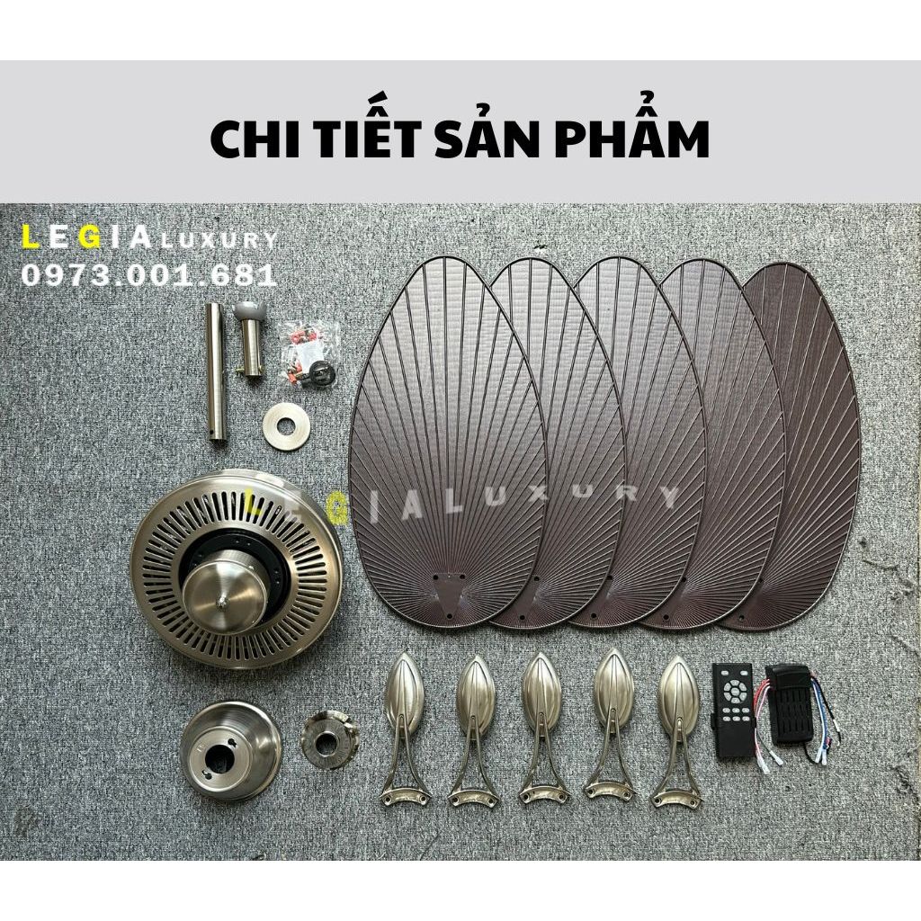 Ảnh Quạt Trần Phong Cách Đông Dương Lê Gia LGFAN715 | Quạt Trần Cho Khách Sạn 2