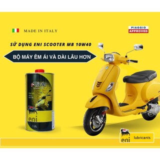 (Nhập khẩu) (1.2L) Nhớt Eni I-Ride Scooter 10W40 chuyên dụng cho xe Vespa/Piaggio