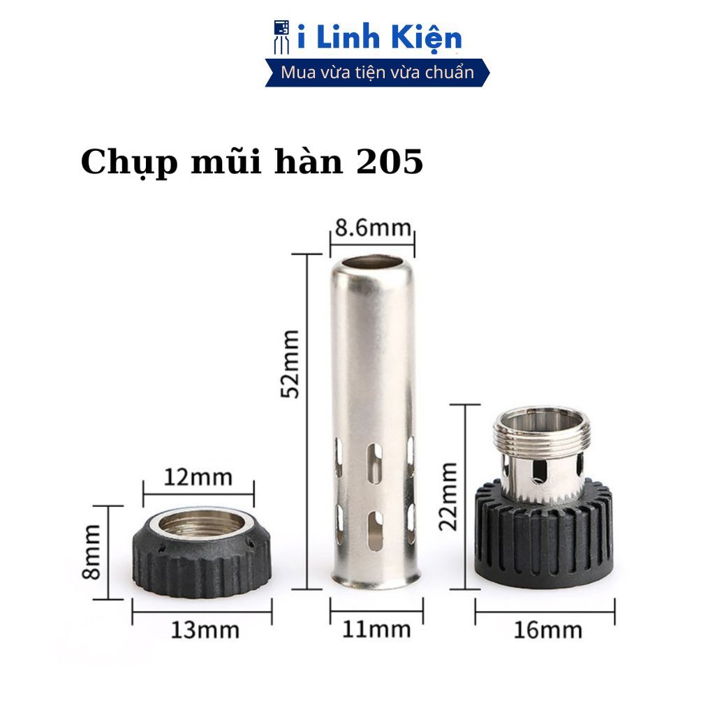Đầu chụp mỏ hàn 936, 203, 205 chính hãng ilinhkien