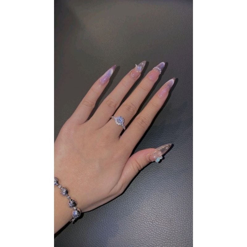 242. nailbox thạch hồng, mắt mèo hồng