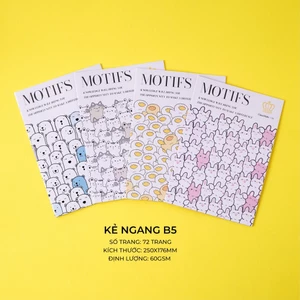 Vở Kẻ Ngang B5 72 Trang CLASSMATE MOTIFS Hình Dễ Thương Dùng Dể Ghi Chép Cho Học Sinh NB5-07-0604