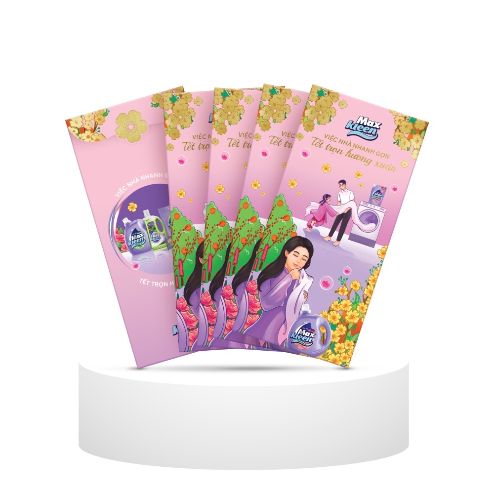 Ảnh Combo 5 xấp Lì Xì Tết MaxKleen (5 bao/ xấp) - giao ngẫu nhiên 1