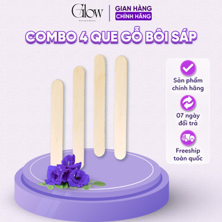 Que Silicon, Que Gỗ Phết Sáp Wax Lông GLOWWAXING Tái Sử Dụng Nhiều Lần Tiện Lợi