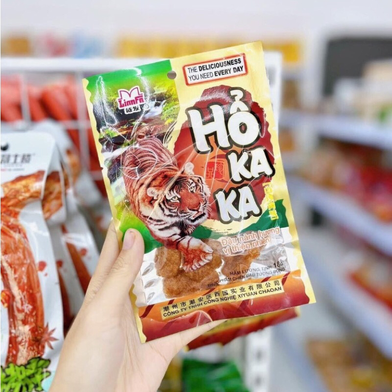 Thịt hổ Kaka, Snack miếng cay thịt hổ ăn vặt tuổi thơ (gói 18g ...