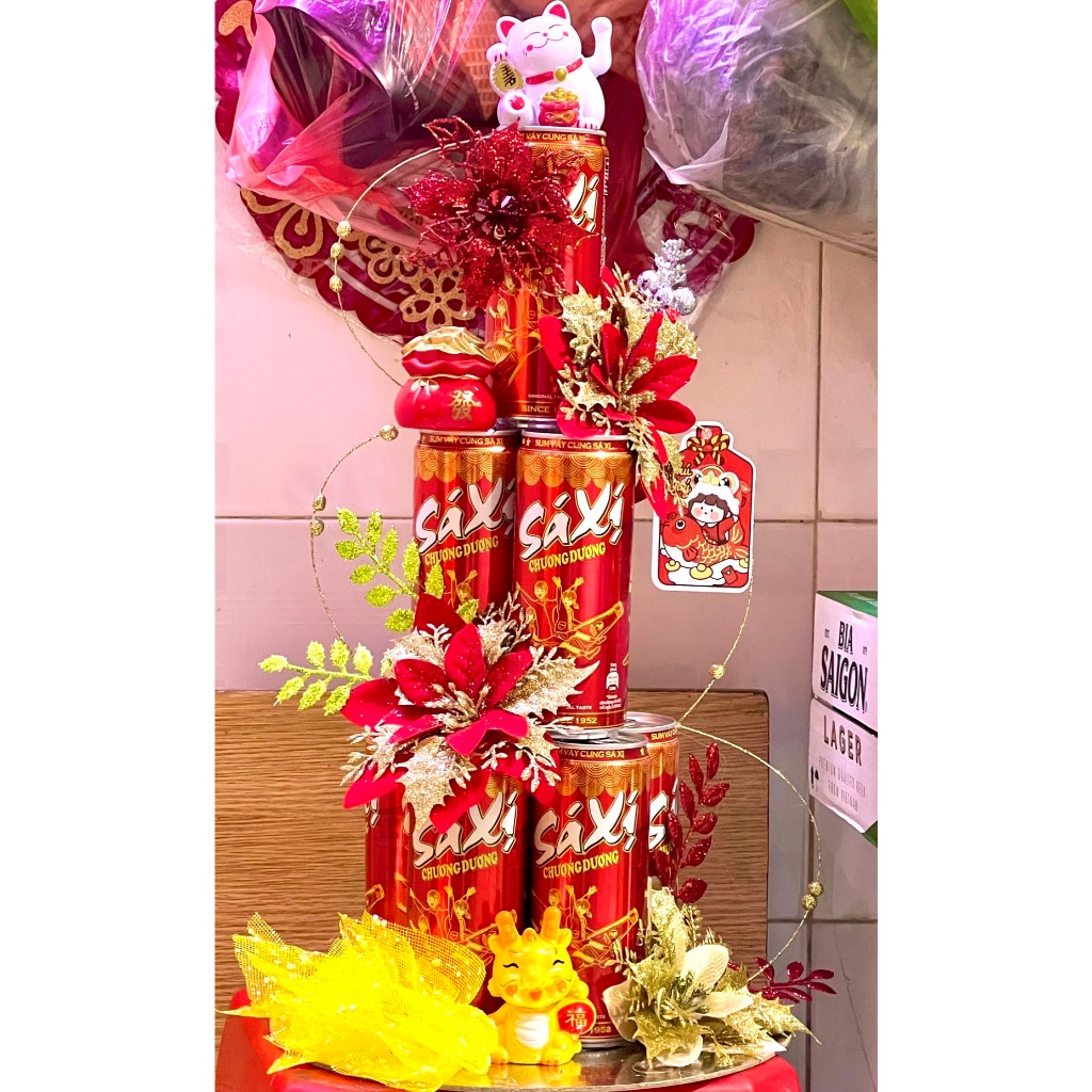 SET PHỤ KIỆN TRANG TRÍ THÁP NƯỚC TẾT XUÂN mẫu 11