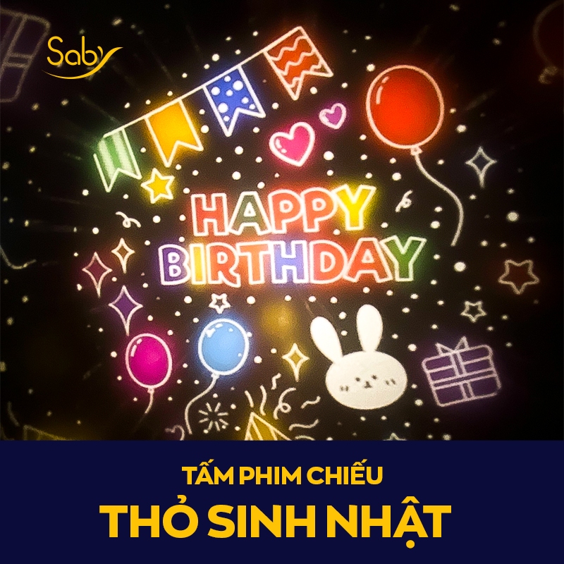 Ảnh Đèn chiếu sao Saby Dreamz mix 6 tấm phim chiếu tự chọn, pin sạc, chế độ xoay 360 độ với 3 màu ánh sáng, BH 12 tháng 2