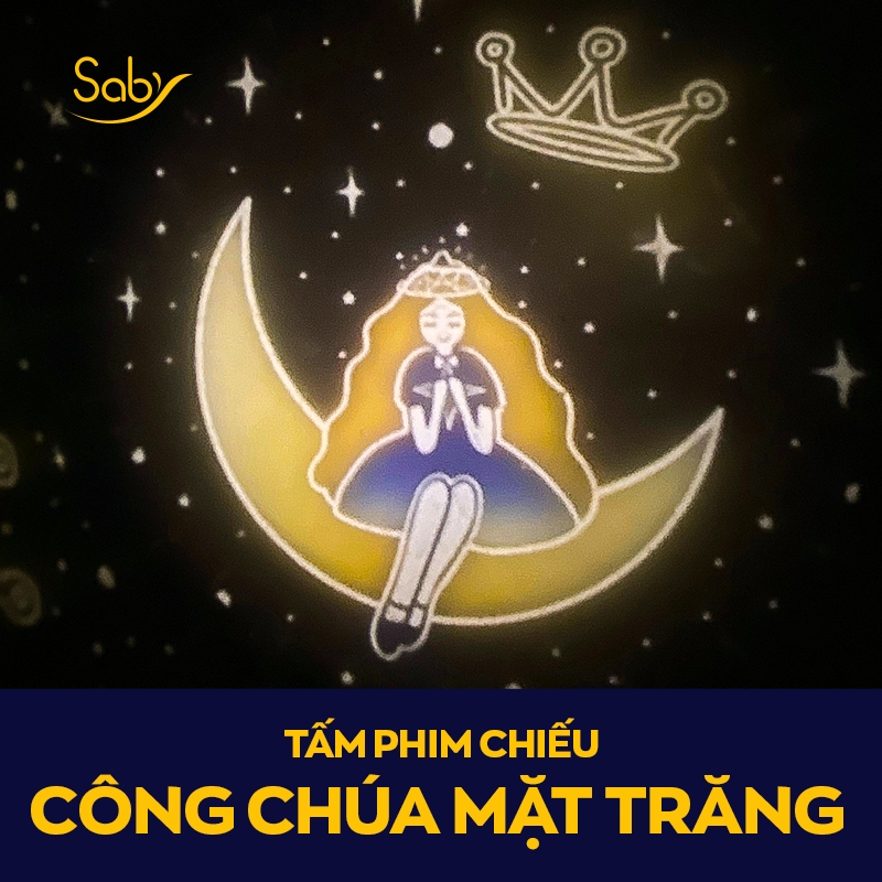 Ảnh Đèn chiếu sao Saby Dreamz mix 6 tấm phim chiếu tự chọn, pin sạc, chế độ xoay 360 độ với 3 màu ánh sáng, BH 12 tháng 3