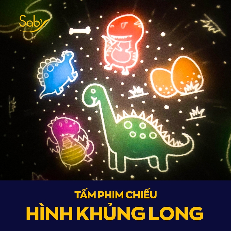 Ảnh Đèn chiếu sao Saby Dreamz kèm 3 tấm phim chiếu TỰ CHỌN, pin sạc, xoay 360 độ với 3 màu ánh sáng, BH 12 tháng 3