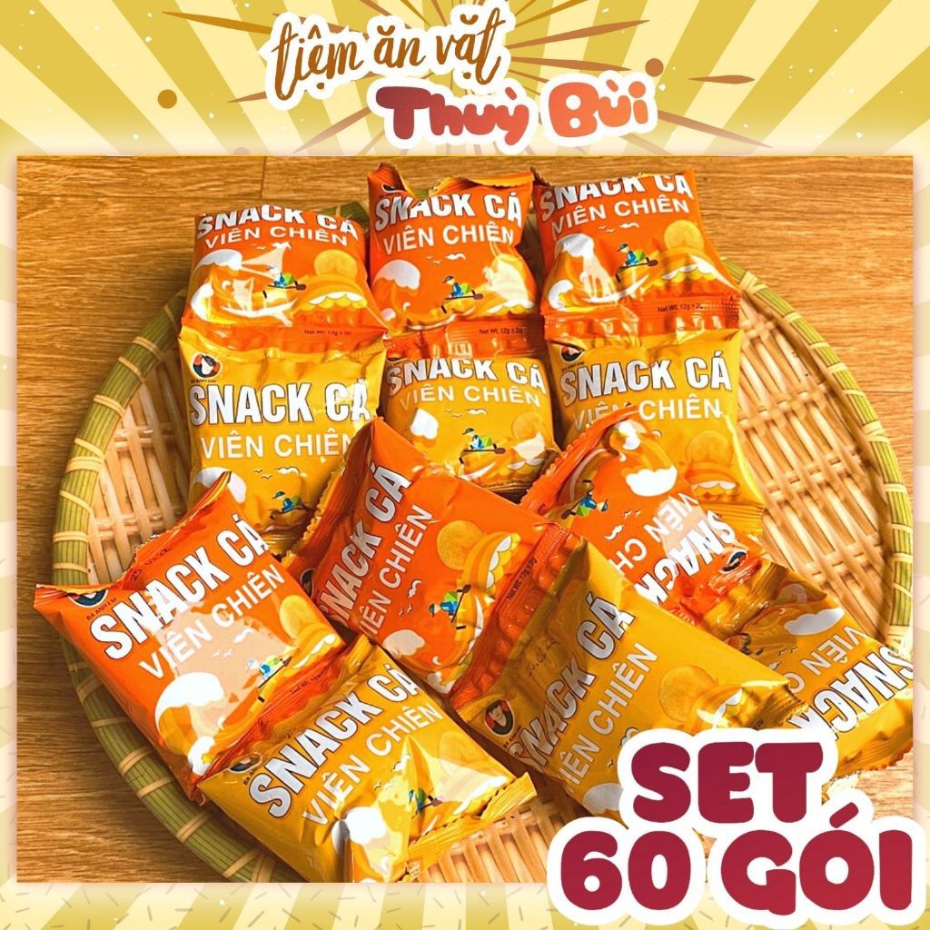 Bịch 60 Gói Cá Viên Chiên Snack Bim Bim, snack cá viên chiên Hadilao ...