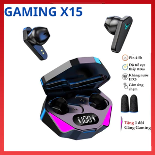Tai Nghe Gaming X15 Bluetooth 5.1 Không Dây Giảm Tiếng Ồn Cảm Ứng Điều Khiển Vân Tay Âm Thanh Tốt Bảo Hành 12 Tháng