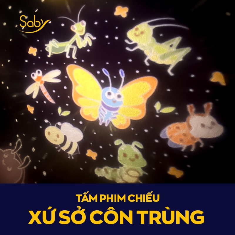 Ảnh Đèn ngủ chiếu sao Saby Stories phát nhạc loa bluetooth kèm 01 tấm chiếu NGẪU NHIÊN, BH 12 tháng 2
