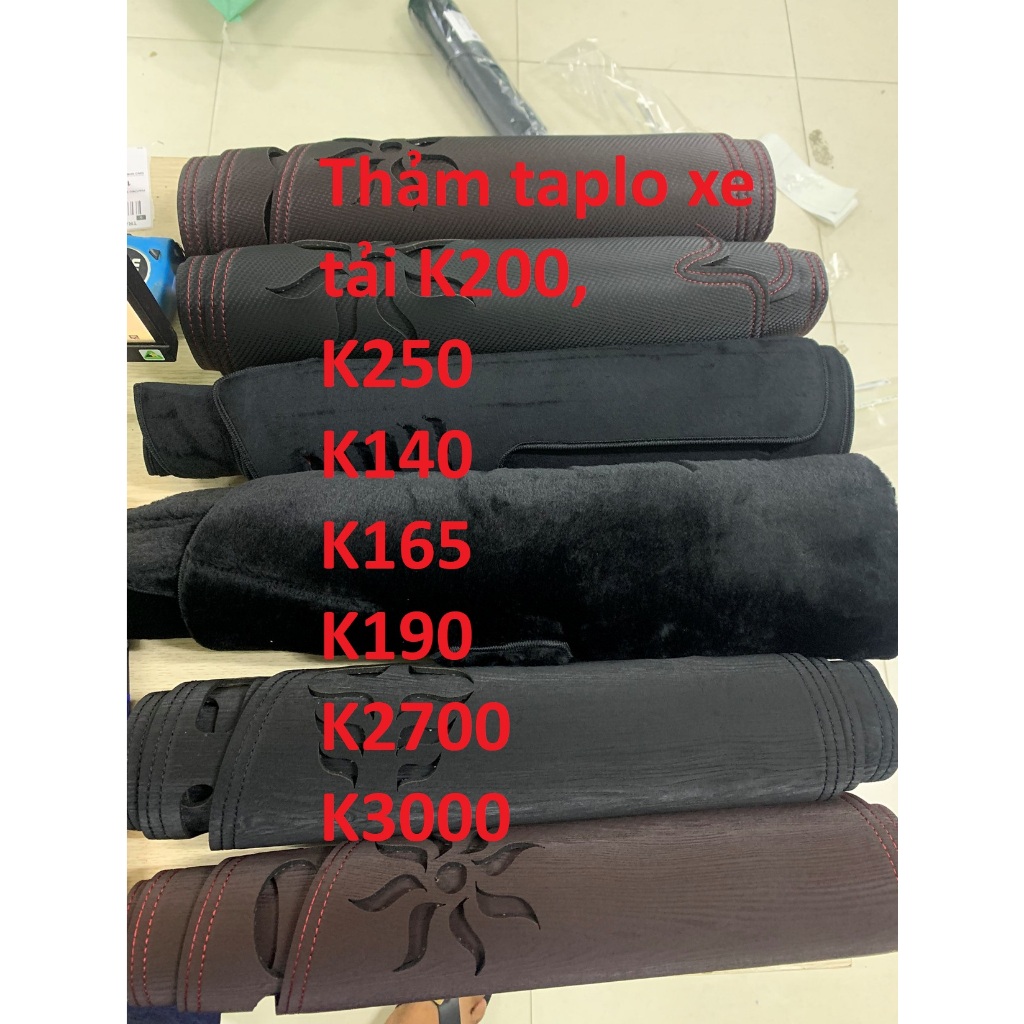 Thảm taplo xe tải K200,K250 K140 K165 K190 K2700 K3000 Hàng 3 lớp chống trượt, chống nắng cao cấp