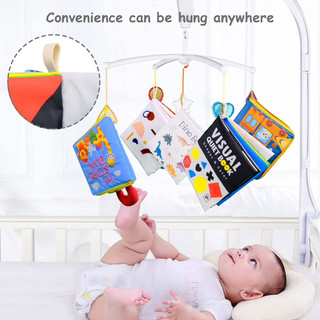 Sách vải đen trắng màu sắc tương phản kèm đồ chơi tương tác cho bé - Visual Quiet Book - Beiens