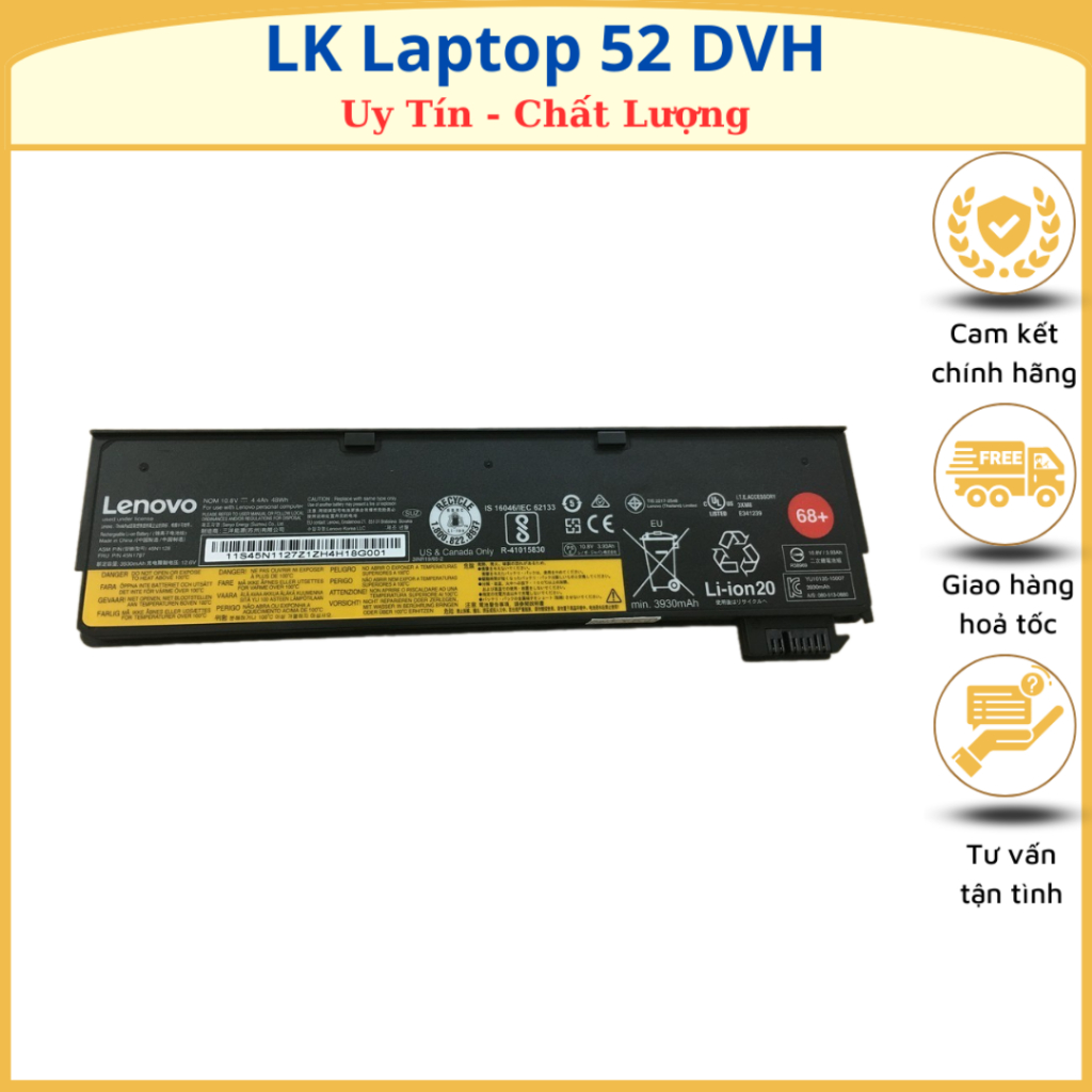 Pin Zin Lenovo Thinkpad T440 T450 T450s T460 T550 T560 X240 X250 X260 W540 W550s L450 L460 P50s Hàng New 100%