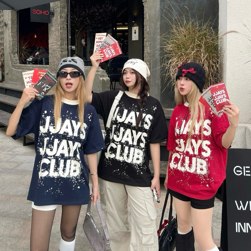 Áo phông tay lỡ 🖤 DIRTY JAY phong cách UNISEX nam nữ - áo thun cổ tròn tay lỡ form rộng Brand Jaystoree 🖤 | BigBuy360 - bigbuy360.vn