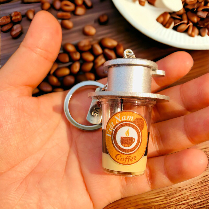 Móc khóa ly cafe phin Việt Nam (thêm tên theo yêu cầu) 5 mẫu quà tặng ...