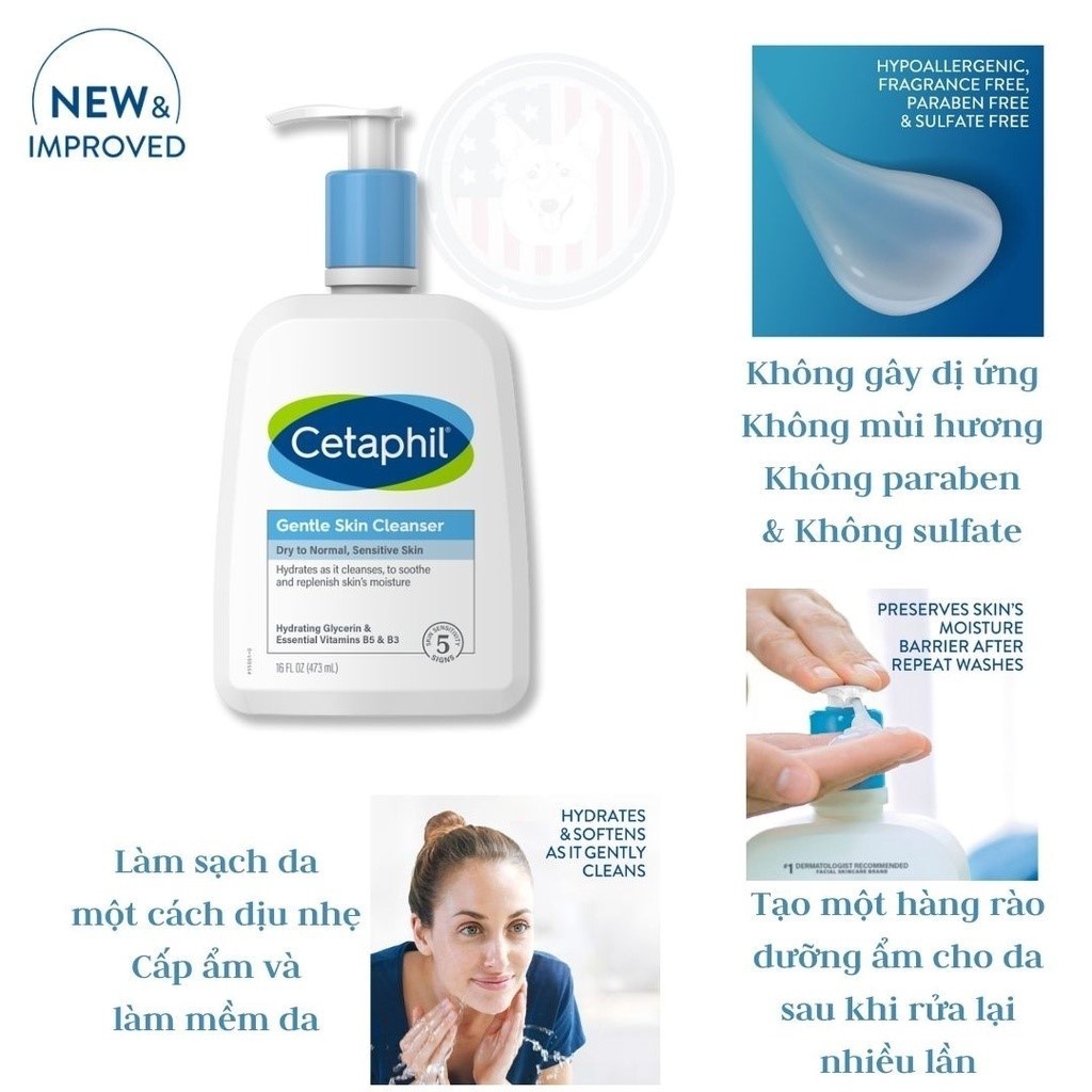 Sữa Rửa Mặt Dịu Nhẹ Cetaphil Gentle Skin Cleanser 473ml