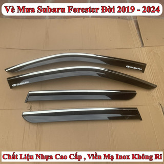 Vè Che Mưa Subaru Forester,Outback Có Viền Chị Mạ Inox Đẹp Và Có logo Subaru trên Vè Che Mưa