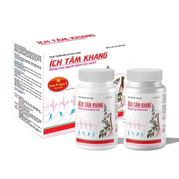 ÍCH TÂM KHANG - Tăng cường chức năng tim Combo 180 viên