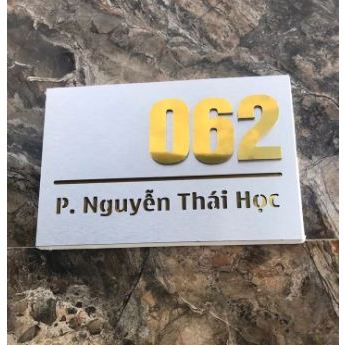 Bảng số nhà Alumium Alcorest, biển số nhà đẹp, biển số nhà số nổi cao cấp, làm theo yêu cầu