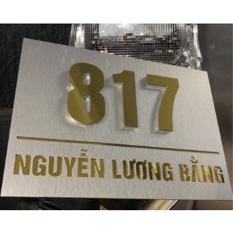 Bảng số nhà Alumium Alcorest, biển số nhà đẹp, biển số nhà số nổi cao cấp, làm theo yêu cầu