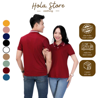 ÁO POLO NAM NỮ , áo thun viền cổ phong cách trẻ trung , chất liệu vải thun cotton co giãn 4 chiều