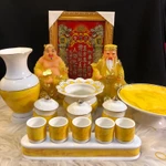 Combo Đầy Đủ Bộ Lư Hương + Chung + Dĩa + Bình Cắm Hoa Trang Trí Thờ Cúng Cho Ban Thờ Thần Tài Thổ Địa — ảnh 8