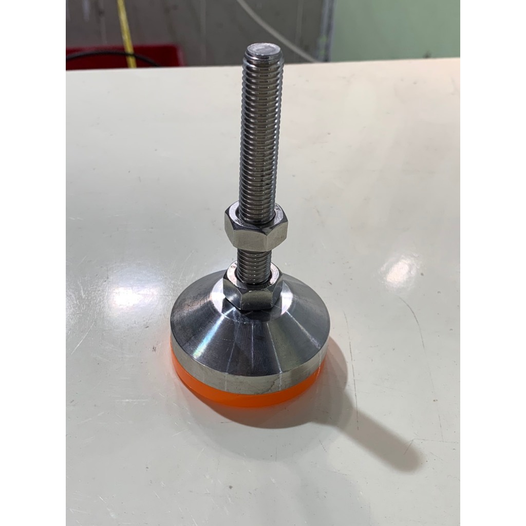 Chân tăng chỉnh inox 304, chân tăng đưa inox 304 ty M12 D60 dài 100mm ...