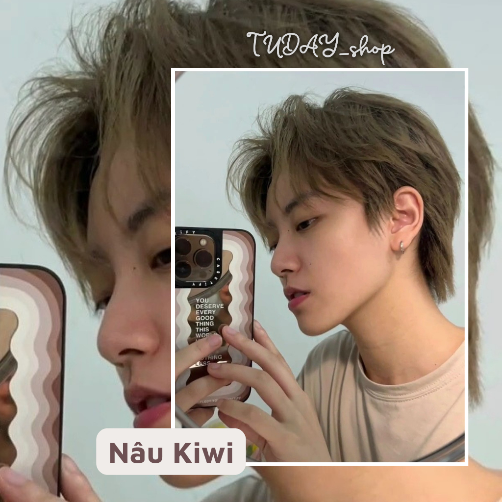 Thuốc Nhuộm Tóc Màu NÂU Kiwi Nam Không Cần Tẩy| Tudayhair, Tudayhairs