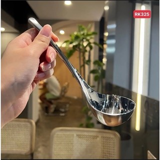 Muôi canh nhỏ inox 304 đúc đặc [325], sâu lòng phù hợp trên bàn ăn
