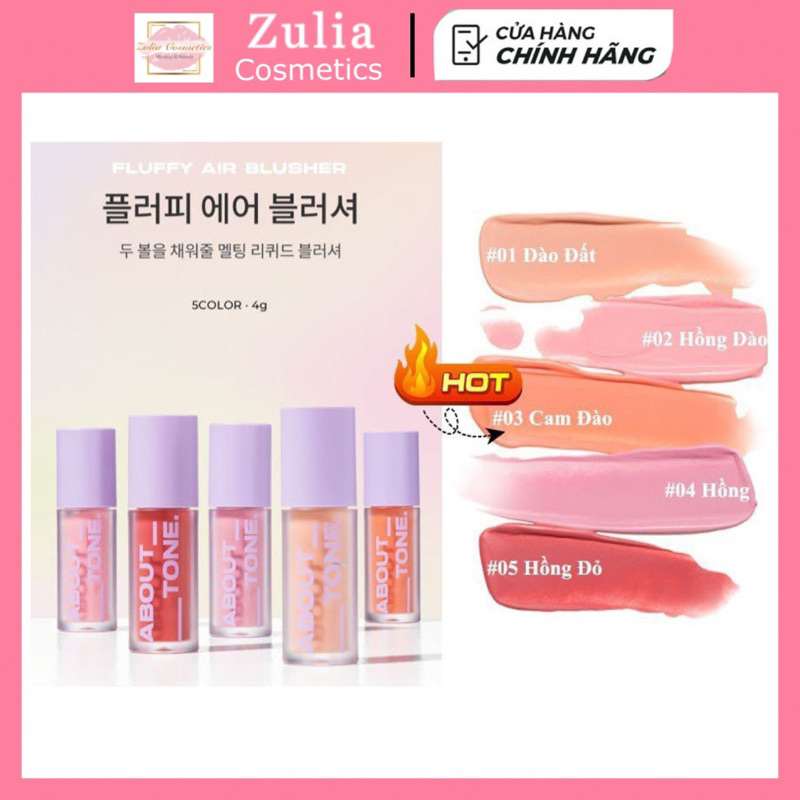 Má hồng About Tone Fluffy Air Blusher (4g) - Má Hồng Dạng Kem About ...