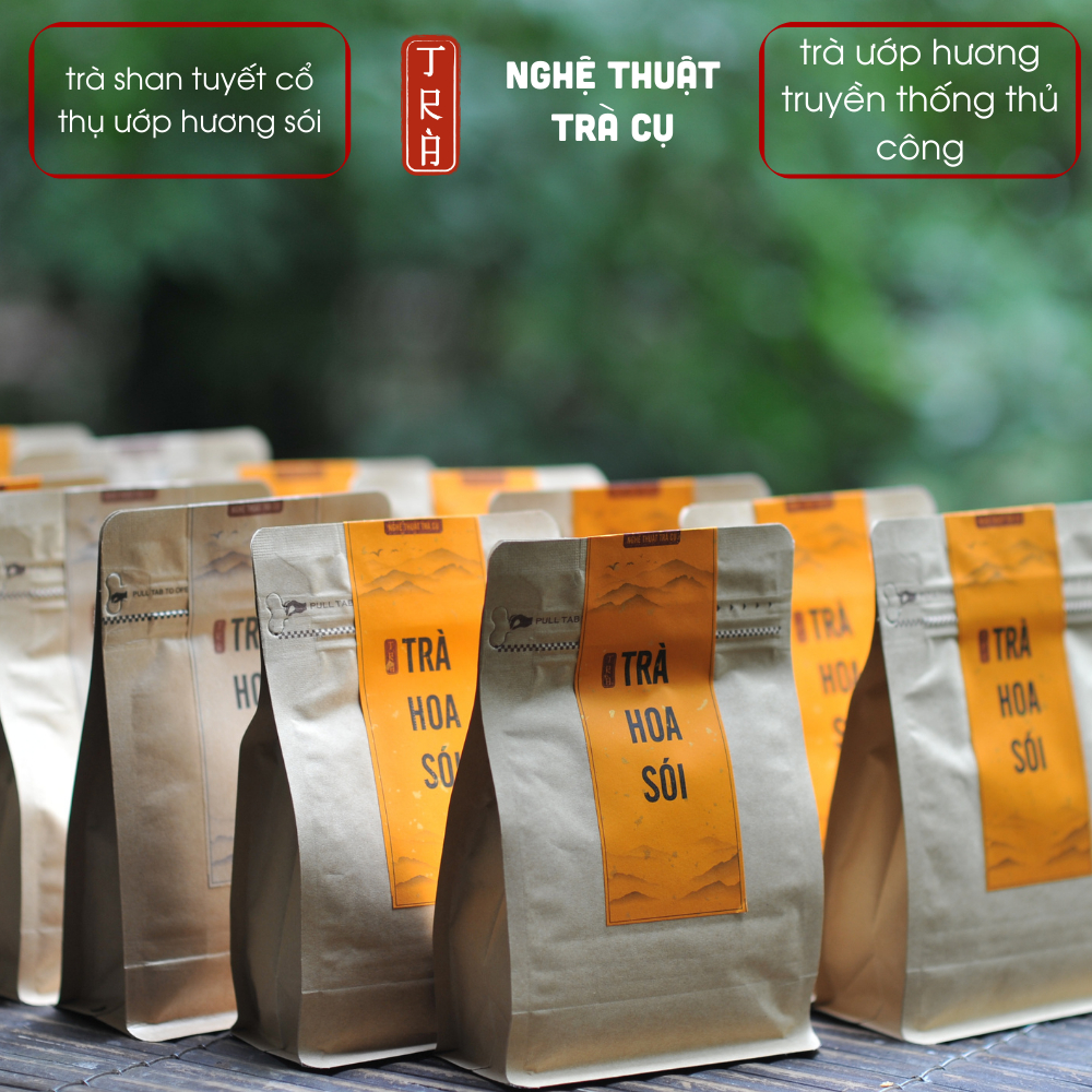 Trà shan tuyết ướp hương hoa sói truyền thống [Thư Vương Trà]ư đóng túi ziper 100gr bảo quản kĩ
