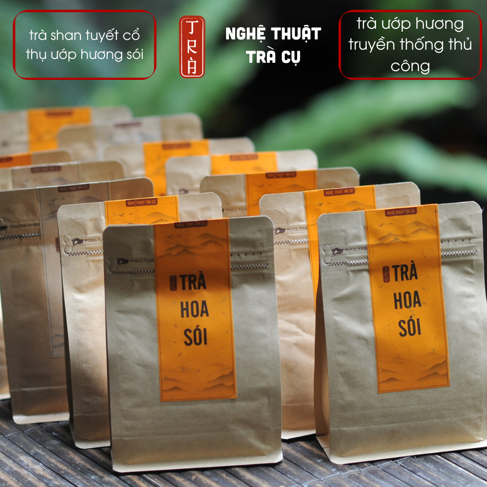 Trà shan tuyết ướp hương hoa sói truyền thống [Thư Vương Trà]ư đóng túi ziper 100gr bảo quản kĩ