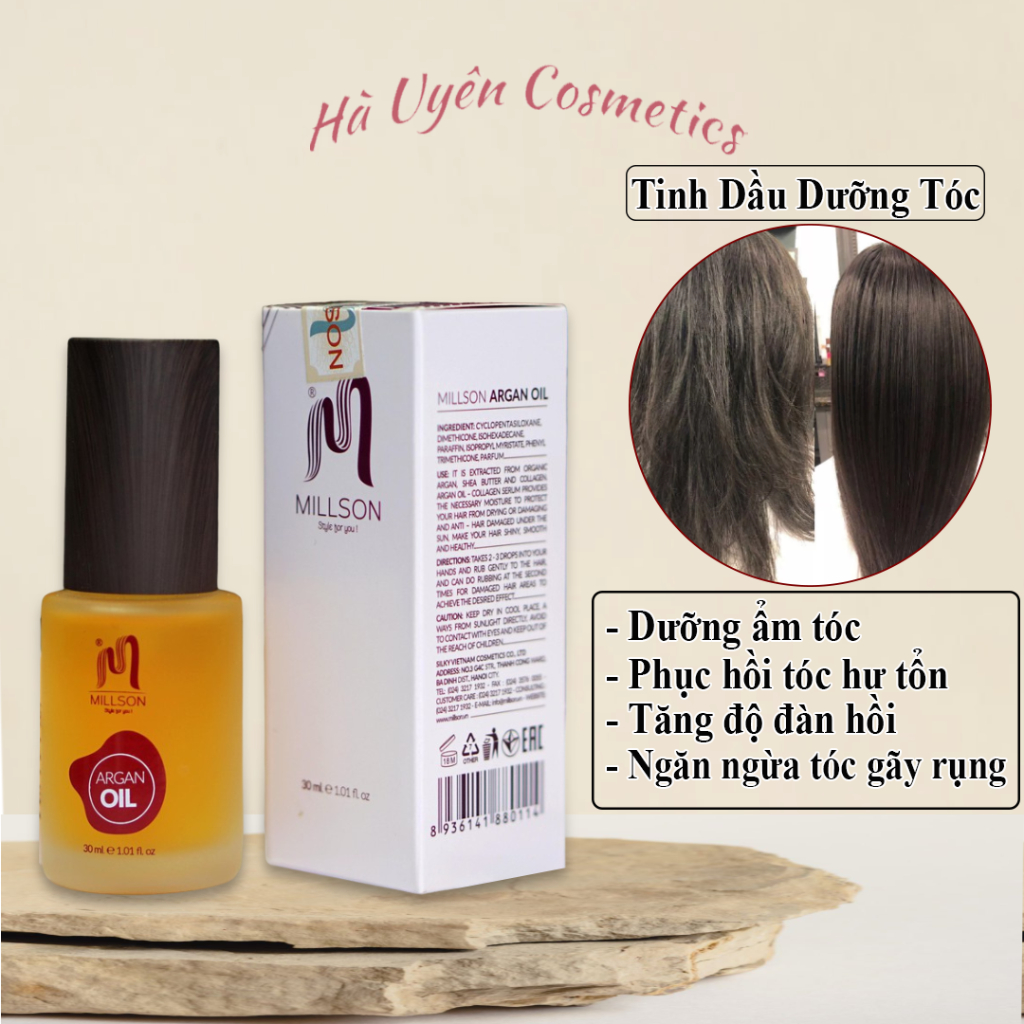 Tinh Dầu Dưỡng Tóc Millson Argan Oil 30ml Phục Hồi Tóc Hư Tổn. Serum ...