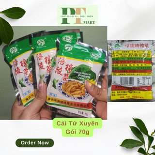 Combo 4 Gói Cải Tứ Xuyên gói 70g Trùng Khánh. Dưa Cải muối ăn liền