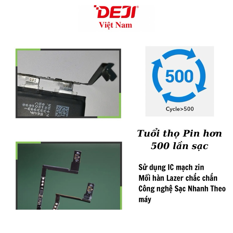 Pin Deji Siêu Cao Cho Điện Thoại Di Động Full Dòng 5 đến 15 PM Bảo Hành 12 Tháng | BigBuy360 - bigbuy360.vn
