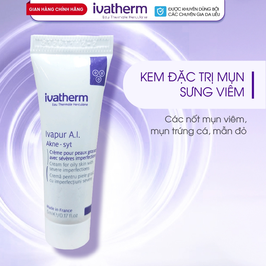 [Mã INBAU704 giảm 70K đơn 449K] Kem giảm mụn sưng đỏ Ivapur AI Ivatherm ...